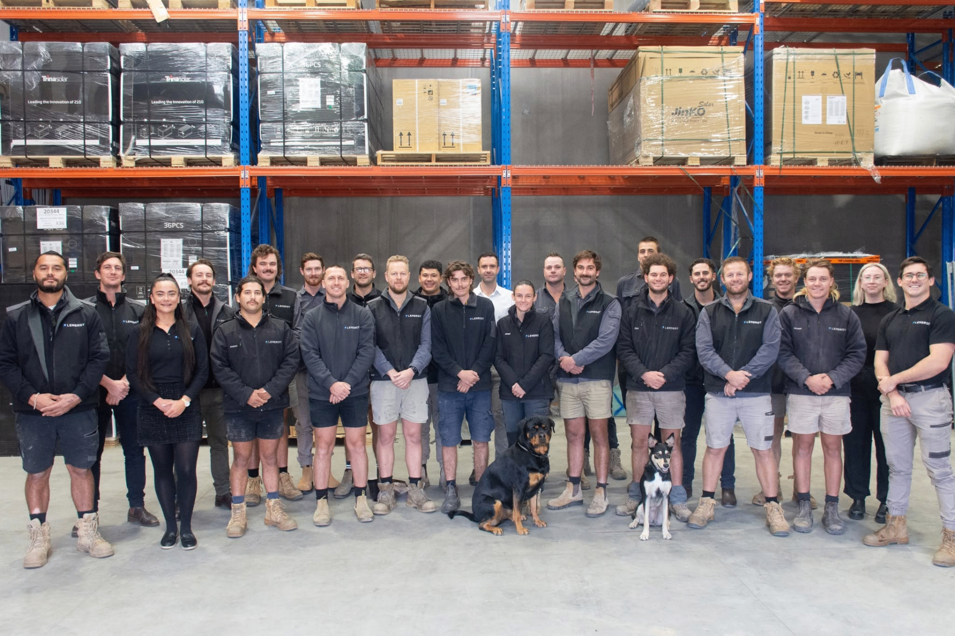 The Lenergy team — electricians, designers and support staff